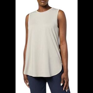 WynneLayers Women's Sorona Jersey Knit Sleeveless Tee Gray - Regular